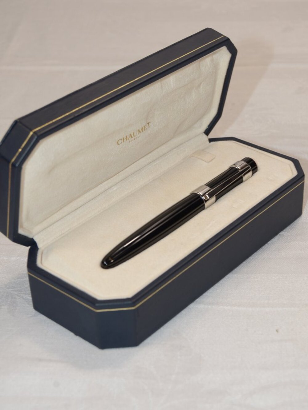 Chaumet Paris Luxury Black Lacquer & Palladium Pen - EUC WT